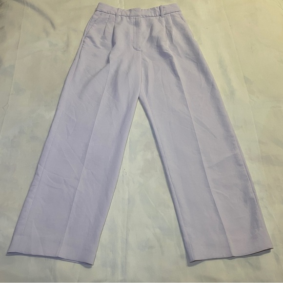 Aritzia- The Effortless Pants in Calluna Lilac Size 8 High Waisted Trouser SHORT - Picture 2 of 9